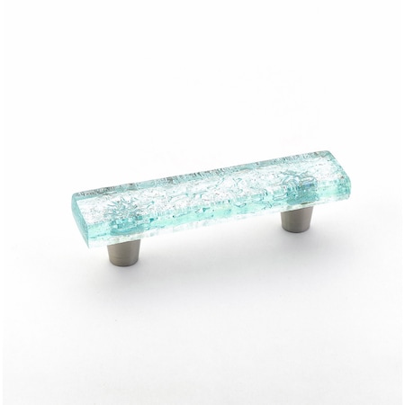 Schaub 3in Center to Center Ice Cabinet Pull Pearl Aqua Finish 30-PAQ