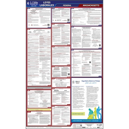 Jj Keller Labor Law Poster, 40" H, English 80812