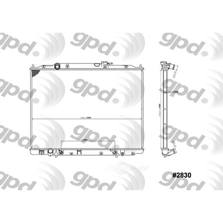 Global Parts Distributors Radiator 2830C