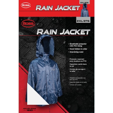 Boss 2XL Polyester Rain Jacket B44523/2XL