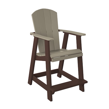 Polybird BALCONY CHAIR "COUNTER HEIGHT".       WEATHERWOOD AND TUDOR BROWN POLYBIRD P4-C