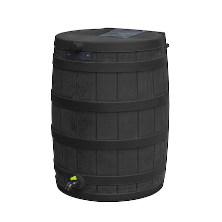 Good Ideas Rain Wizard Eco 50 Gallon Rain Barrel - Contains Recycled Material GI-REC-RW50-BLK