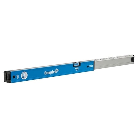 Empire Level True Blue eXT Series Extendable Box Level, 24 in L, 2-Vial, Aluminum, Blue EXT40