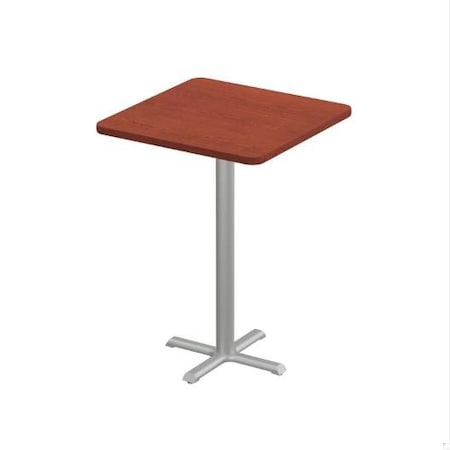 Correll Square Cafe Table, 30 in W, 30 in L, 42 in H, Particleboard Top, Cherry SXB30S-21-98-21
