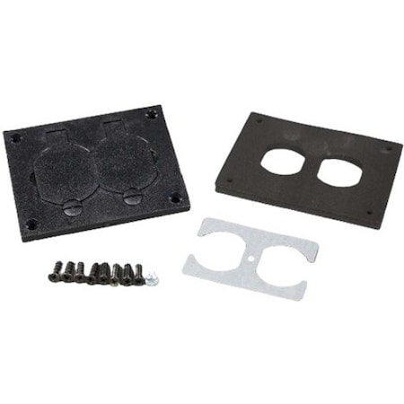 Wiremold Nonmetallic Duplex Cover Plate, Number of Gangs: 2 Non Metallic, Brown 828PR-BRN