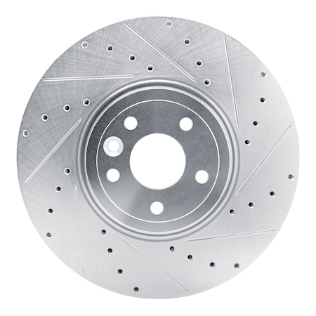 Dynamic Friction Co DFC Brake Rotor - Drilled and Slotted - Silver 631-20032R