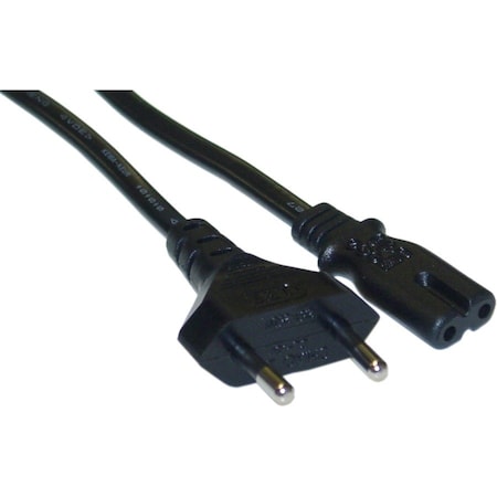 Cable Wholesale European NoteBook Power Cord, Europlug or CEE 7/16 to C7, Non-Polarized, VDE Approved, 6 foot 10W1-13306