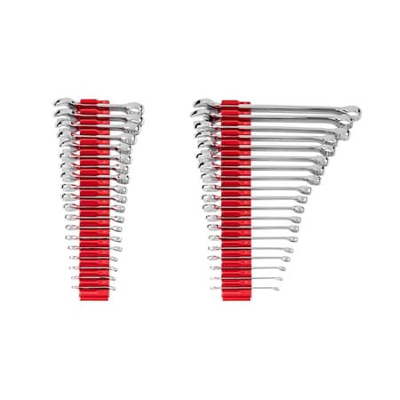 Tekton Stubby and Standard Length Combination Wrench Set with Modular Organizers, 38-Piece (6 - 24 mm) WCB95904
