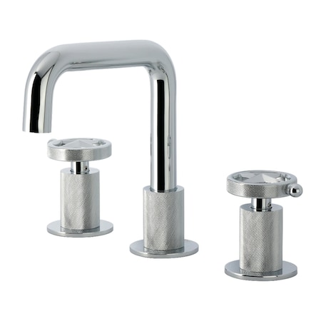 Kingston Brass Widespread Bathroom Faucet with Push Pop-Up Drain, Polished Chrome KS1411RNK