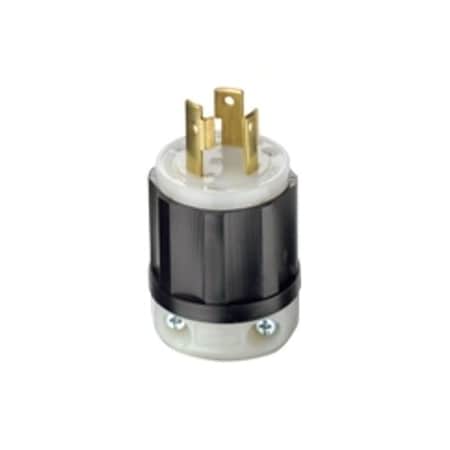Leviton Industrial Grade Plug, Power Indication, 30 Amp, 125 Volt 2611-PLC