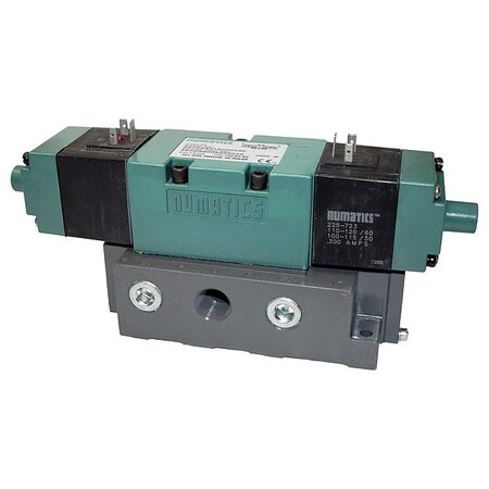 Numatics Solenoid Air Con Valve, Four-Way, 150 psi 555SS43AK000030