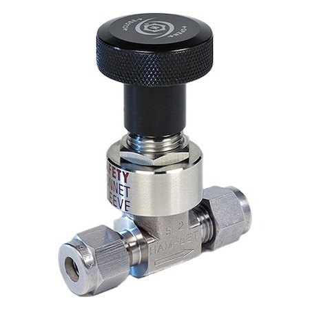 Ham-Let SS Needle Valves, Straight, Pipe Size 6 mm HXF-1300-SS-L-6MM-S
