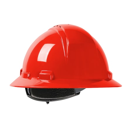 Dynamic Vented, Full Brim Hard Hat w/HDPE Shell, 4-Point Textile Suspension and Wheel Ratchet Adj. 280-HP641RV-15