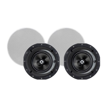 Monoprice Alpha In-Ceiling Speakers 6.5in Carbon Fiber 2-Way with 15 Degree Angled Dri 34197