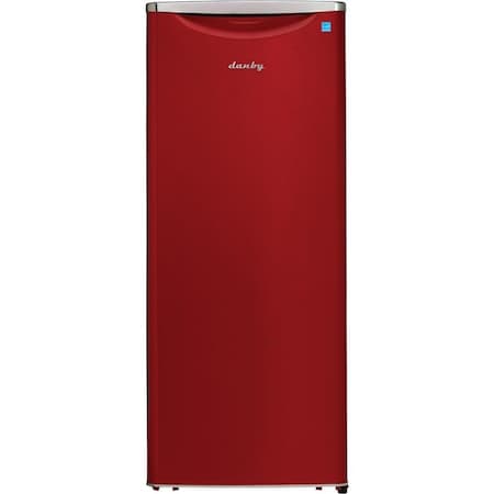 Danby Products Danby Contemporary Classic Chrome Refrigerator, 11 Cu.Ft. Capacity, Scarlett Red DAR110A3LDB