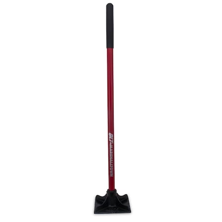Marshalltown 8 in x 8 in Cast Iron Tamper, 48 in Steel Handle, Rubber Grip, Hand Tamper HT8