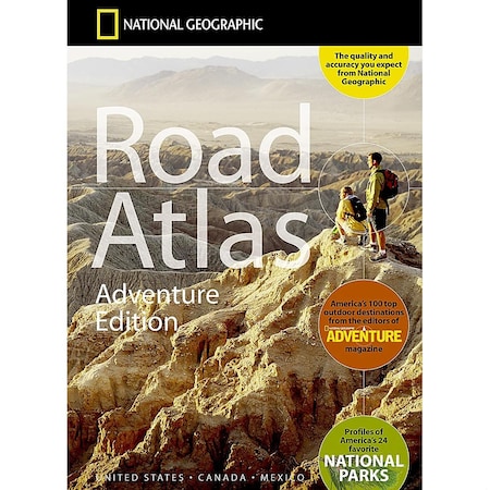 National Geographic Road Atlas 2024, Adventure Edition, United States, Canada, Mexico, 11'' x 15'' RD00620166