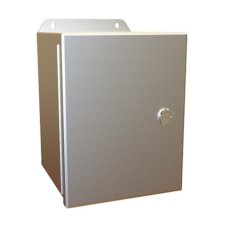 Hammond Latches Electrical Enclosure, 8 in H, 6 in D, 6 in W, 12, 13, 3R, 4, 4X, Aluminum EJ866AL