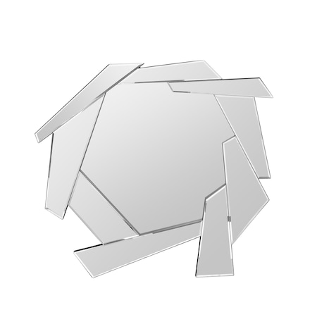 Homeroots 37" Silver Abstract Frameless Accent Mirror 635500