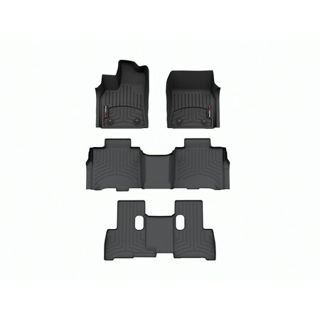 Weathertech Black, Front, rear, and rear Floorliners 441784-1-2-3