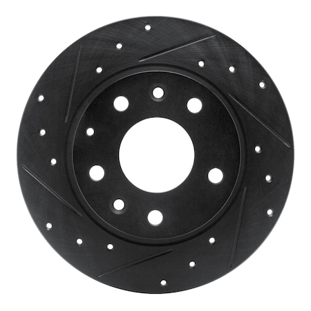 Dynamic Friction Co DFC Brake Rotor - Drilled and Slotted - Black 633-80079L