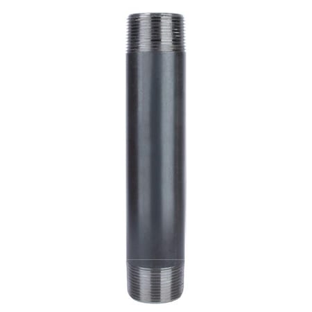 Stz Industries 1-1/4 in. MIP each X 1-1/4 in. D MIP Black Steel 8 in. L Nipple 302U114X8