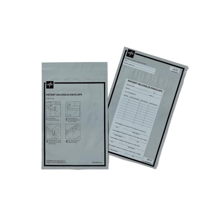 Medline Patient Valuables Bag, 2.8 MIL, 9.25in x 14.5in, 1000PK DYNDPVE912