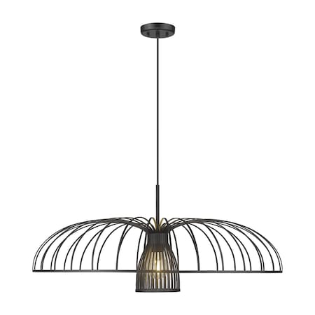 Z-Lite Valencia Matte Black 1 Light Pendant 623P35-MB