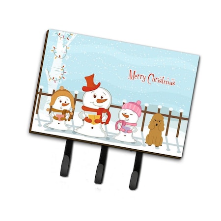 Carolines Treasures Merry Christmas Carolers Poodle Tan Leash or Key Holder BB2400TH68