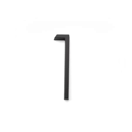 Emtek 7in Modern # 1 House Number Flat Black Finish 2831US19