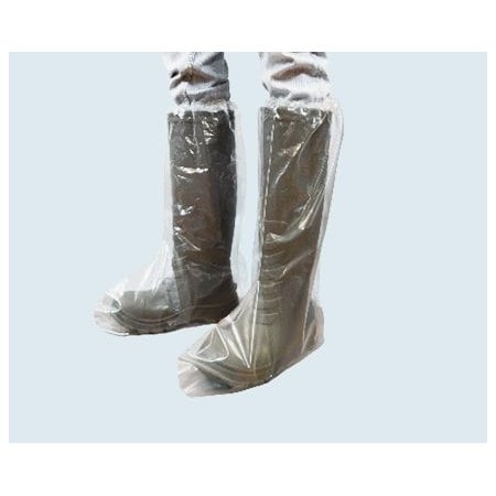 Action Jps PE Boot Cover, Elastic Top, 4 Mil, Clear, Size X-large 25/pr bx, 5/bx per case, 125PK PE4125ET-XL