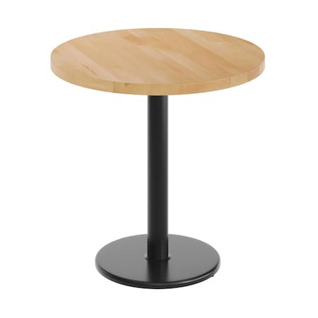 Flash Furniture Bennett 30 in Round Solid Wood Indoor Tabletop in Natural with 18 in Round Dining Height GSF-RD30-NAT-TR18-GG