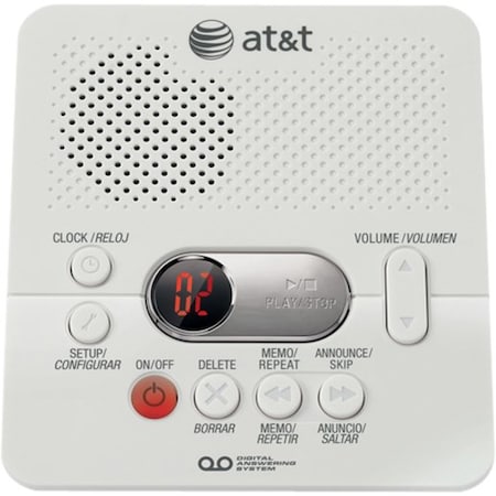At&T Digital Answering System with Time/Day Stamp - 1 Hour Digital - White 1740