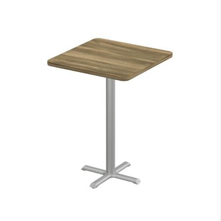 Correll Square Cafe Table, 36 in W, 36 in L, 42 in H, Particleboard Top, Colonial Hickory SXB36S-53-98-53