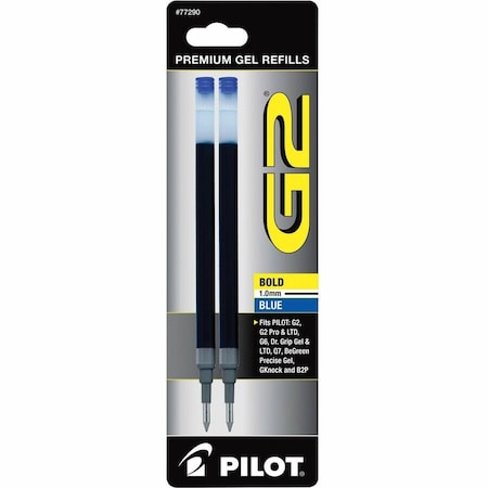 Pilot G2 Gel Pen Refill, Bold, Blue Ink, 2/Pack 77290