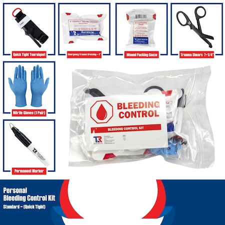 True Rescue Personal Bleeding Control Kit, Standard with QuickTight TRBC3-S-QT