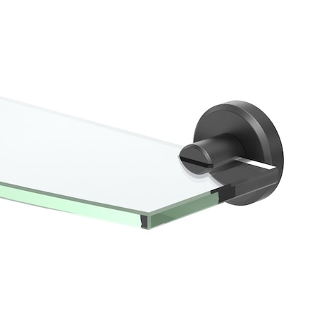 Gatco Locke Glass Shelf, Matte Black 5456MX