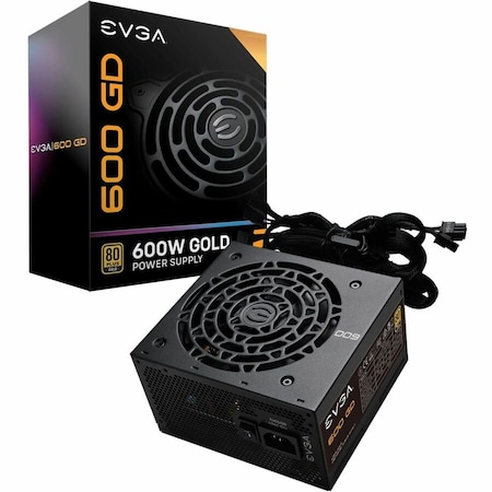 Evga Corporation EVGA 100-GD-0600-V1 600 GD 600 watt 80 Plus GOLD 120 mm Sleeve Bearing Power Supply 100-GD-0600-V1