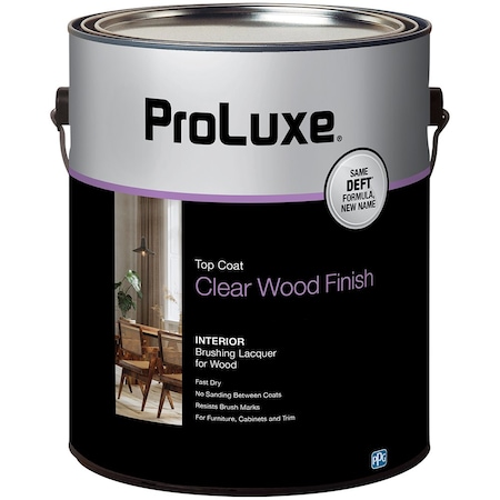 Proluxe Gal Clear Interior Brushing Lacquer For Wood, Semi-Gloss PLX011