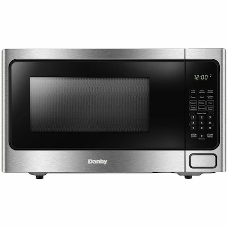 Danby Products Danby Countertop Microwave, 1000 Watts, 1.1 Cu.Ft. Capacity, Black & Silver DDMW1125BBS