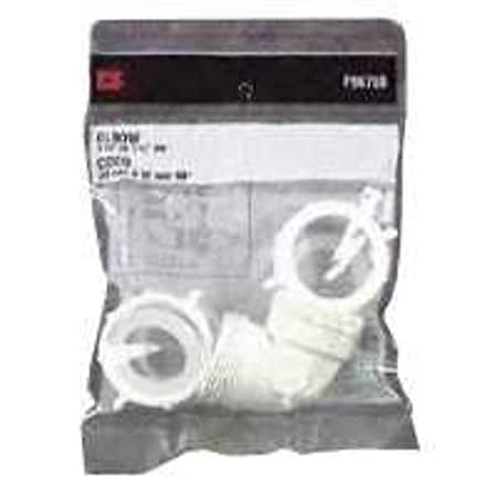 Plumb Pak Sink Drain Pipe Elbow, 1-1/2 in, 90 deg Angle, PVC, White PP20555