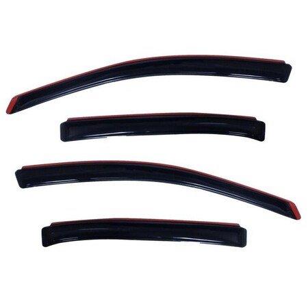 Ventshade Rainguards, Aerodynamic Design, In-Channel, Smoke, Acrylic, Set Of 4 194194