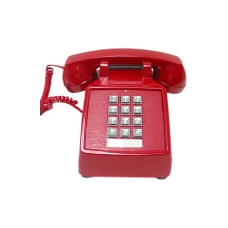 Cortelco 250047VBA20MD Standard Phone - Red - 1 x Phone Line - Hearing Aid Compatible 2500-MD-RD