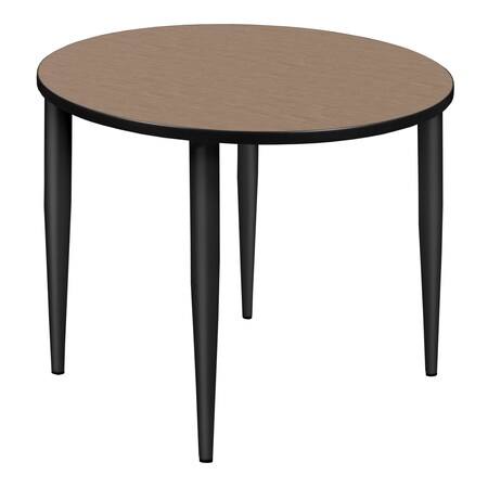 Regency Round Kahlo Breakroom Table, 36 in W, 36 in L, Noble Oak TPL36RNDNOBK