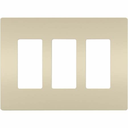 Zoro Select Rocker Wall Plate, Number of Gangs: 3 Plastic, Smooth Finish, Almond RWP263LA