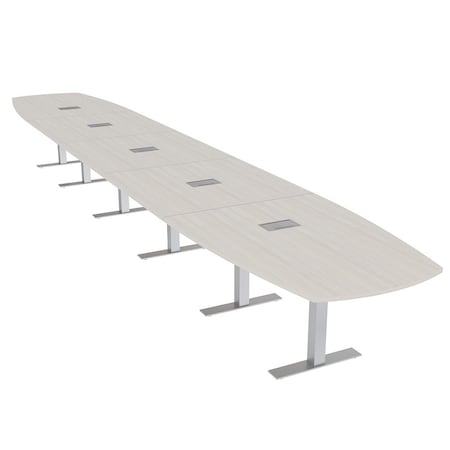 Skutchi Designs Arc Boat Conference Table With Power, 48 in W, 264 in L HAR-ABOT-48X264-T-K458-ESIL