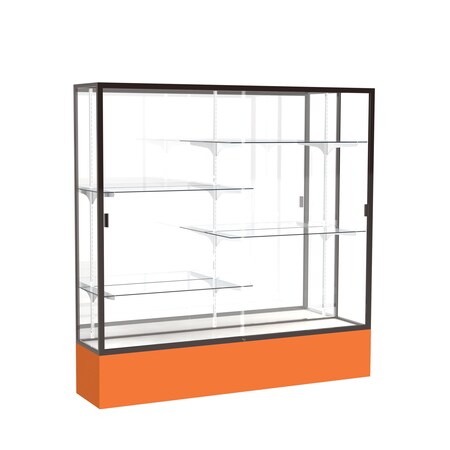 Ghent Spirit Floor Display Case 72x72x16, Mirror, Bronze 376MB-BZ-OR