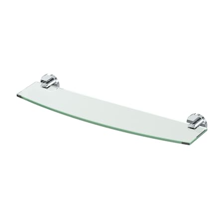 Gatco Reveal Glass Vanity Shelf, Chrome 4666