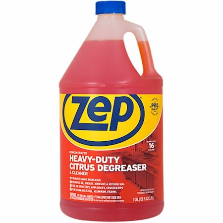 Zep Heavy Duty Citrus Degreaser, 1 Gal Jug, Liquid, Amber, 4 PK ZUCIT128