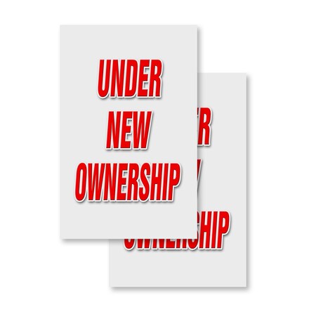 Signmission Under New Ownership, Vinyl Decals Only 24 Inch x 36 Inch, Vinyl Decal, 2PK DSB-2436-2PACK-Under New Ownership